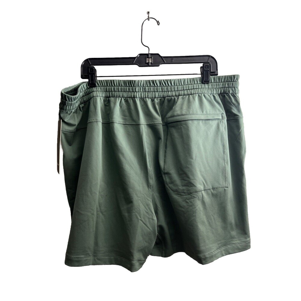 Lululemon Men’s Soft Jersey Short 5 Inch Inseam Grey Eucalyptus Green XXL New - Picture 5 of 5